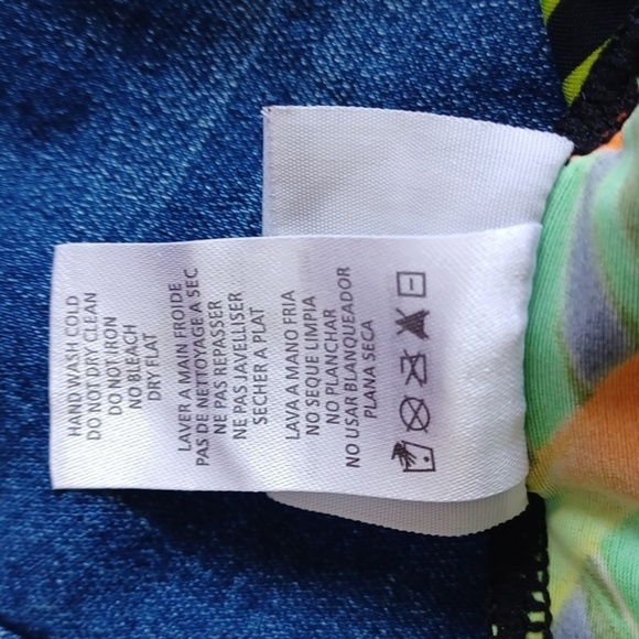 Swim by Chuck Handy Palm Print Swimsuit Sarong Skirt,sz 10 - Picture 7 of 7